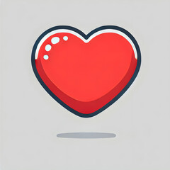 red cartoon heart