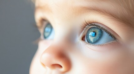 Close-up of a child&acirc;&euro;&trade;s eyes, full of curiosity, looking at something intently