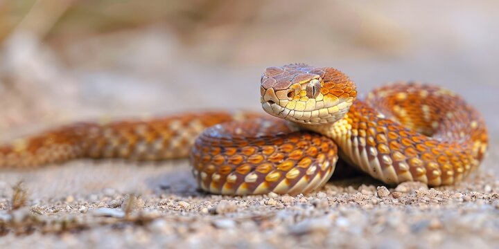 Young Hognose Snake on a Sandy Trail