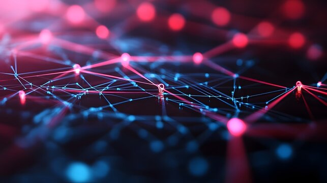 Minimalist Wireframe Grid Showcasing Digital Infrastructure Visualization