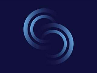 Abstract blue glowing geometric lines modern shiny blue circle lines pattern. vektor