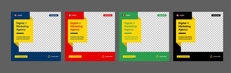 instagram furniture interior social media post template poster living room kitchen store shop shipping product shopping flat simple minimal design vector illustration templates mobilya mağaza nakliyat