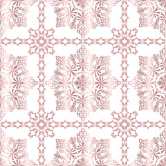 Classic Damask seamless pattern, Vintage design, element old style, Rose gold floral ornament, Luxury Ornamental lace tracery, Traditional background, Vector Illustration for Elegant Textile Design
