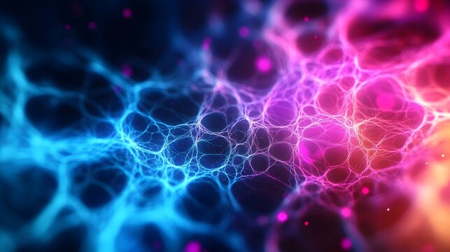 Glowing Fractal Patterns Creating a Mesmerizing and Ethereal Digital Art Scene