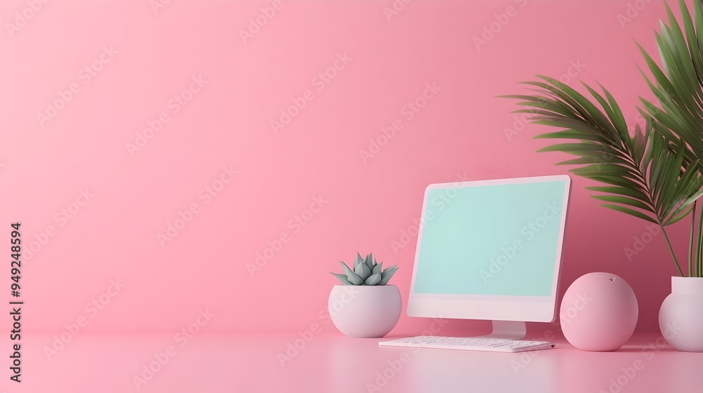 Poster sleek and minimalist 3d rendered front end website interface design