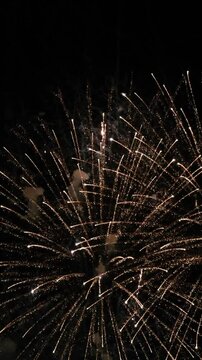Close-Up of Spectacular Japanese Fireworks Display
