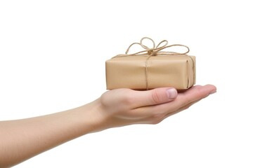A person holding a wrapped gift, perfect for any occasion or holiday
