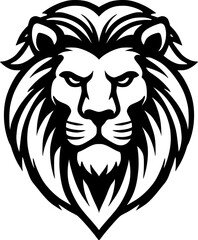 Lion head mascot vector design image