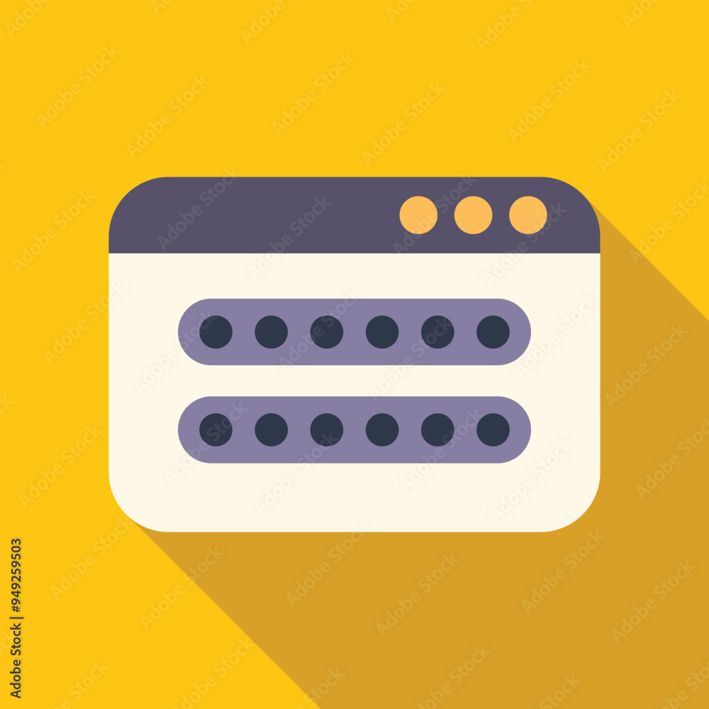 Poster web browser is showing password protection with hidden password dots for security and safety of your