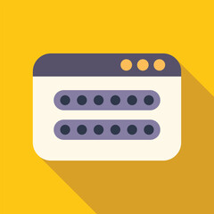 Web browser is showing password protection with hidden password dots for security and safety of your personal data