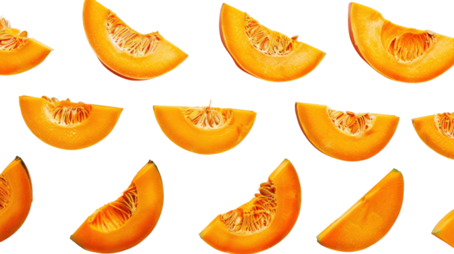 Pumpkin slice isolated on white background