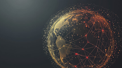 background Innovation network points Earth's surface wave background Abstract digital wave background information technology background The background is the background. gradient wave digital wave ban
