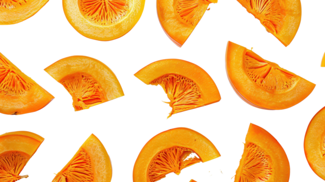 Pumpkin slice isolated on white background