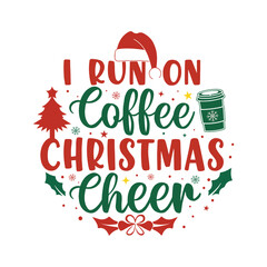 Merry christmas typography t shirt design