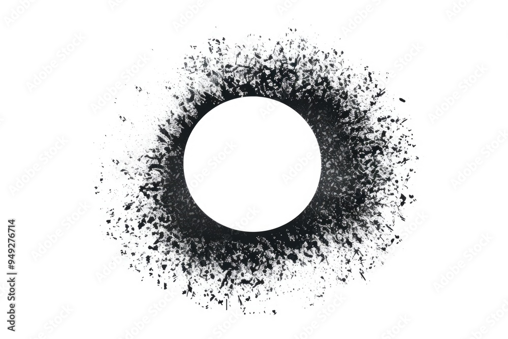 Aufkleber a simple black and white image of a circle