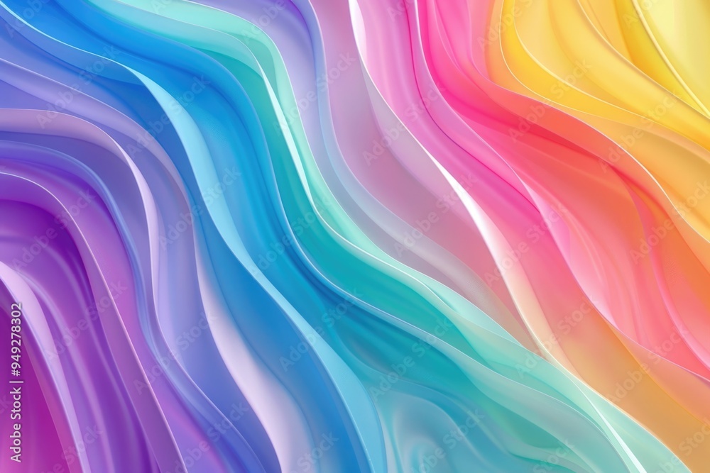 Aufkleber multicolored wavy background pattern