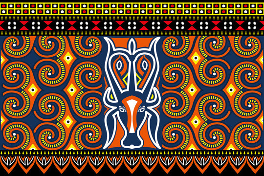 Toraja background illustration, traditional pattern of Tana Toraja, Sulawesi, Toraja Buffalo wallpaper