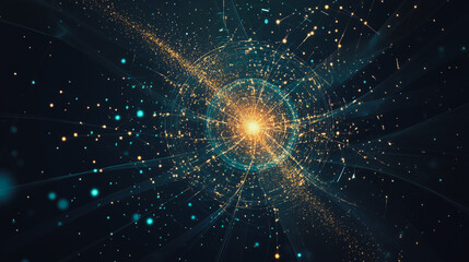 Obraz premium background Innovation network points Earth's surface wave background Abstract digital wave background information technology background The background is the background. gradient wave digital wave ban