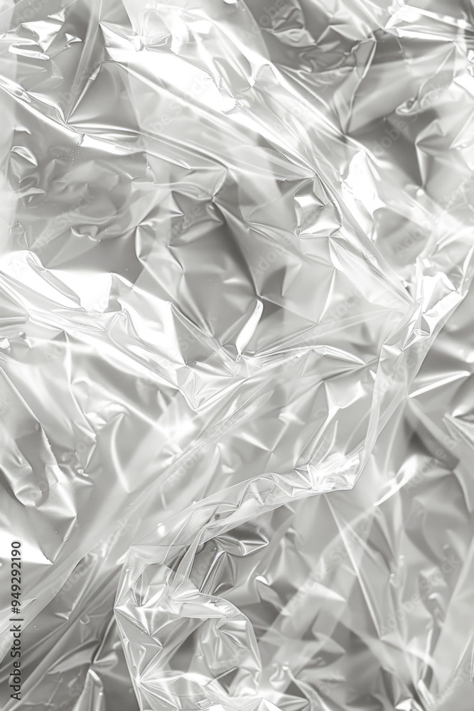 Poster a close-up shot of a stack of silver foil wrapping paper