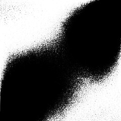 monochrome background with gradient effect. Stipple effect. Rhythmic noise particles. Grain texture
