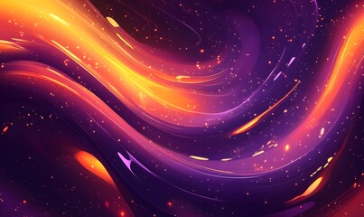 Obraz premium Vibrant purple and orange background with swirling patterns of liquid-like shapes, Generative AI