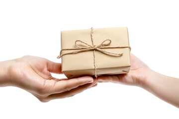 A person holding a wrapped gift in their hands, suitable for various celebrations and occasions