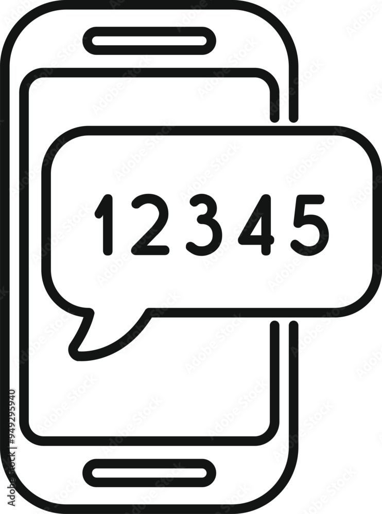 Poster smartphone is displaying a one time password notification to access a secured application