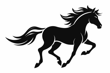Horse Silhouette Svg, Horse Running vector