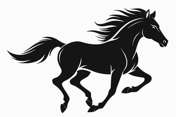 Horse Silhouette Svg, Horse Running vector