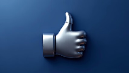A thumbs-up icon on a bright blue background represents encouragement and agreement.