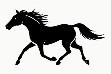 Horse Silhouette Svg, Horse Running vector