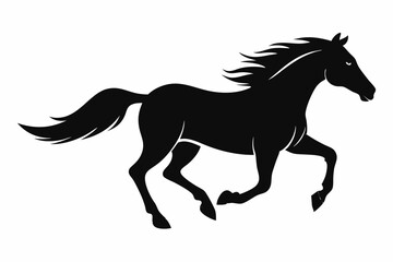 Horse Silhouette Svg, Horse Running vector