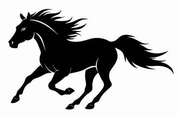 Horse Silhouette Svg, Horse Running vector