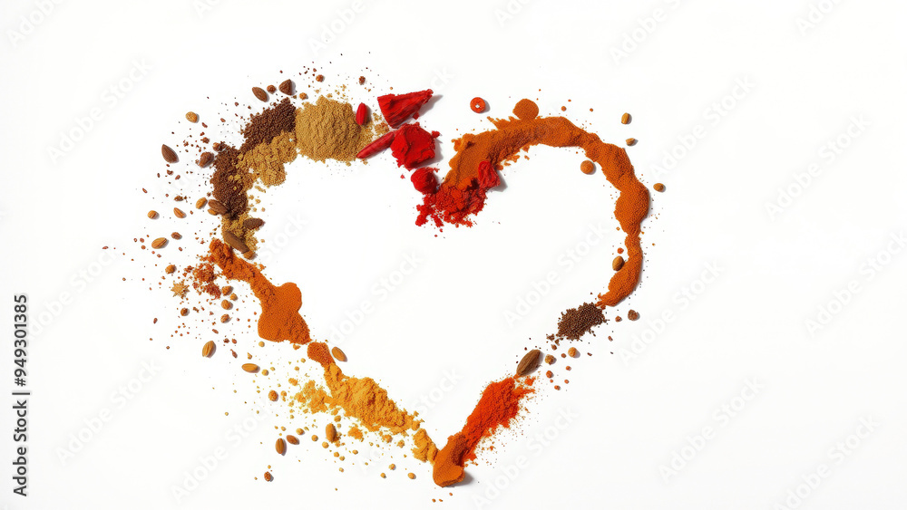 Canvas Prints Heart-shaped Spices