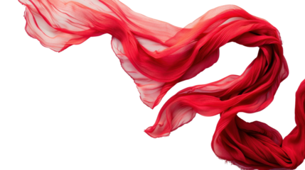 Red scarf isolated on white background