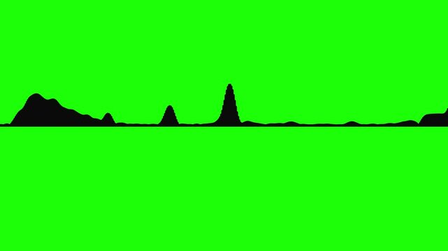 White audio waveform spectrum animation, alpha channel Clean sound wave spectrum animation &ndash; digital audio visualizer.
Clean sound wave spectrum animation &ndash; digital audio visualizer