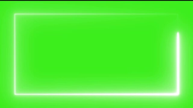 Neon abstract rectangle shape line animation. abstract glowing neon rectangle frame animation green screen.
Abstract glowing square neon line rectangle frame beautiful motion.