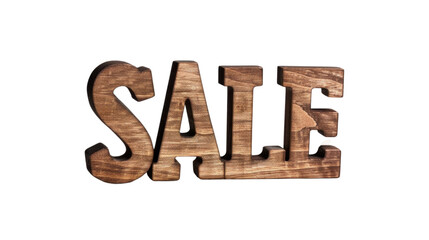 Sign " SALE" banner text isolated on white background