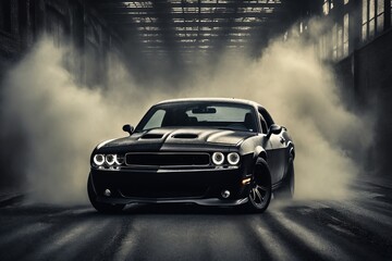 "Muscle Car in Motion"