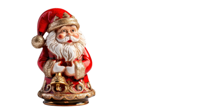 Santa claus figurine gnome elf isolated on white background
