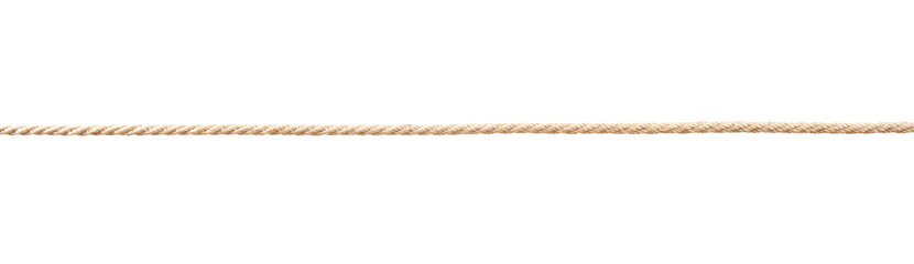 Hemp rope on white background. Organic material