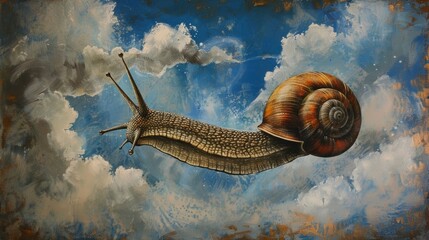 Snail in Flight: A Surreal Journey