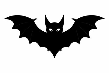 
Halloween bat. Black silhouette Halloween bat vector illustration, silhouette of halloween bats
