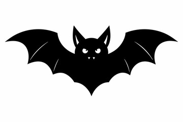 
Halloween bat. Black silhouette Halloween bat vector illustration, silhouette of halloween bats
