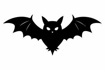 
Halloween bat. Black silhouette Halloween bat vector illustration, silhouette of halloween bats
