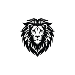 Lion had silhouette vector illustration