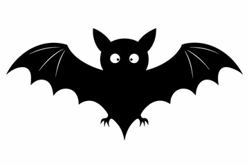 
Halloween bat. Black silhouette Halloween bat vector illustration, silhouette of halloween bats
