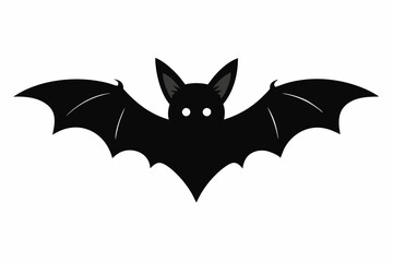 
Halloween bat. Black silhouette Halloween bat vector illustration, silhouette of halloween bats
