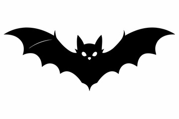 
Halloween bat. Black silhouette Halloween bat vector illustration, silhouette of halloween bats
