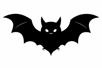 
Halloween bat. Black silhouette Halloween bat vector illustration, silhouette of halloween bats
